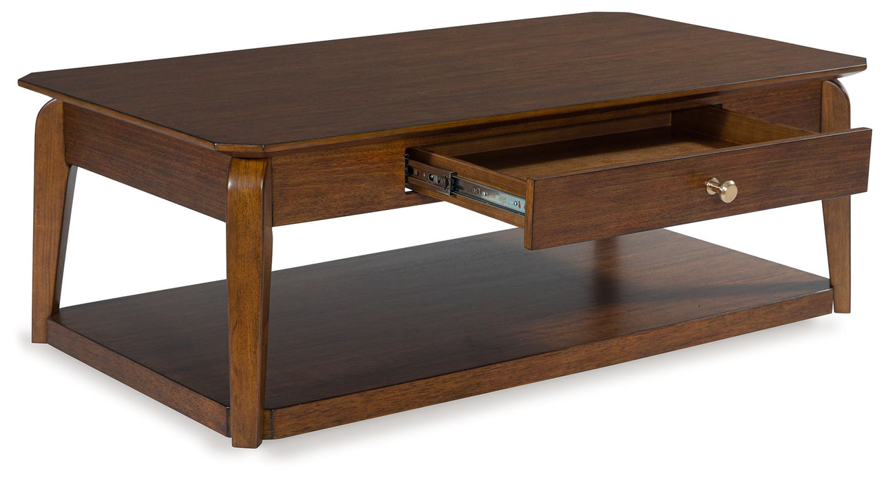 Trenmour - Medium Brown - Rectangular Cocktail Table