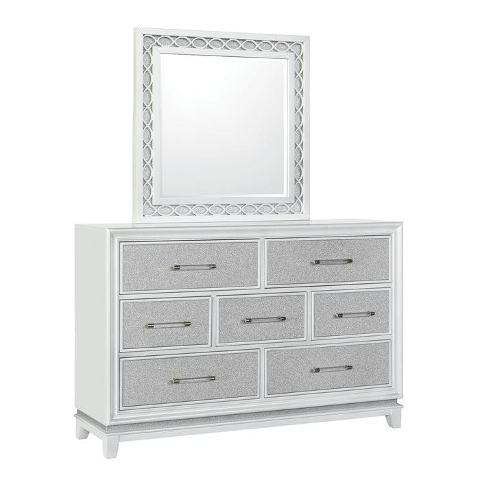 Starlight - 7 Drawer Dresser with Mirror and LED Lighting