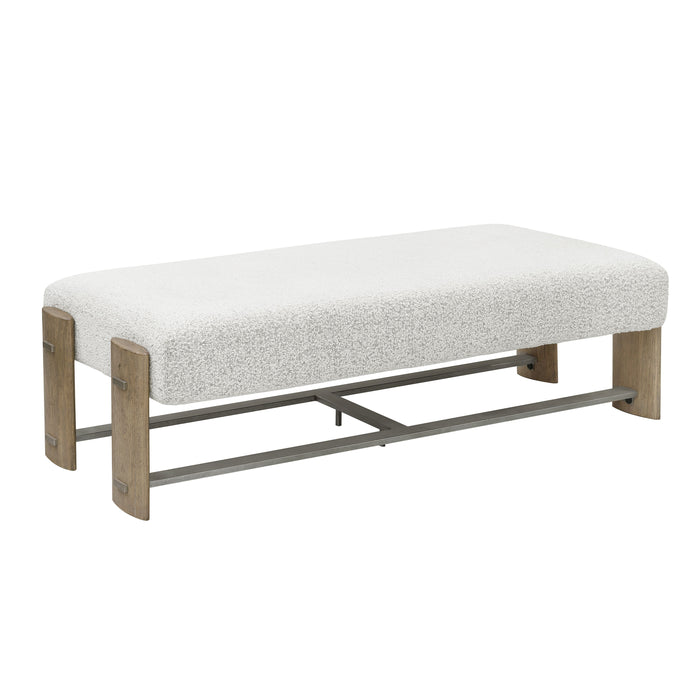 Modern Upholstered Ottoman Bench - Gray