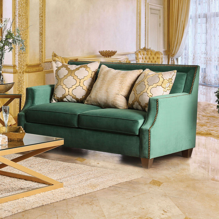 Verdante - Loveseat - Emerald Green / Gold