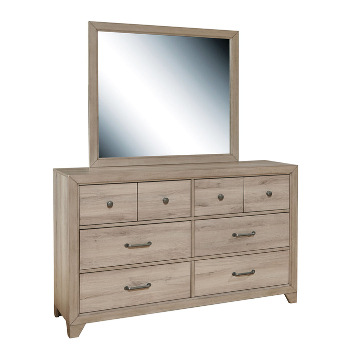 River Creek - Framed Dresser Mirror - River Birch Brown