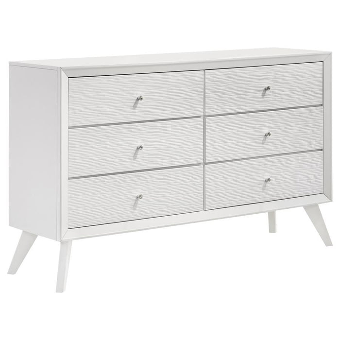 Janelle - 6-Drawer Dresser - White