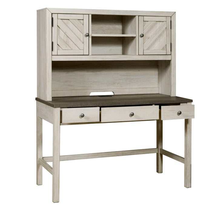 Riverwood - Desk & Two Door Hutch with USB Port