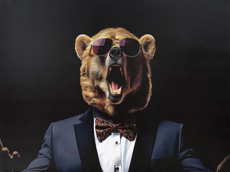 Bear In Suit (Large) - Black