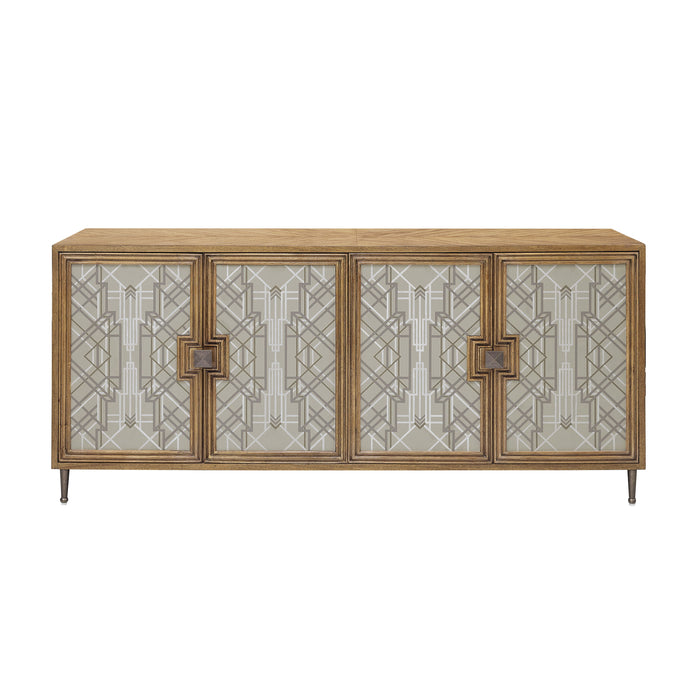 Pulaski Accents - Mid-Century Modern 4 Door Credenza - Multi