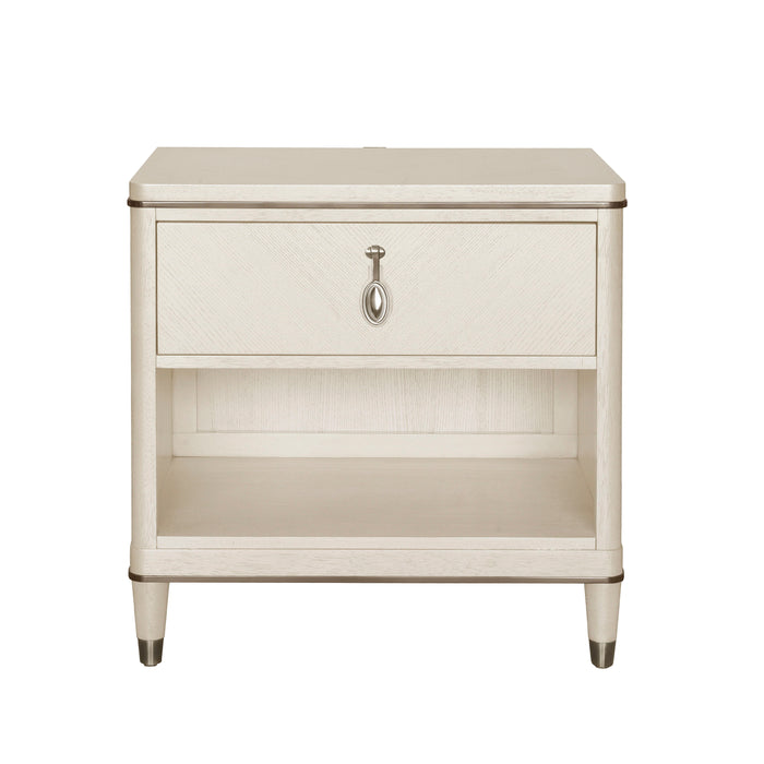 Grace - One Drawer Nightstand With USB Port - White