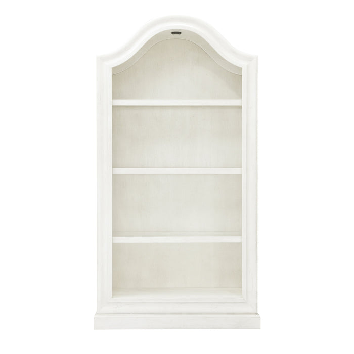 Open Shelf Storage Bookcase With Puck Light - White