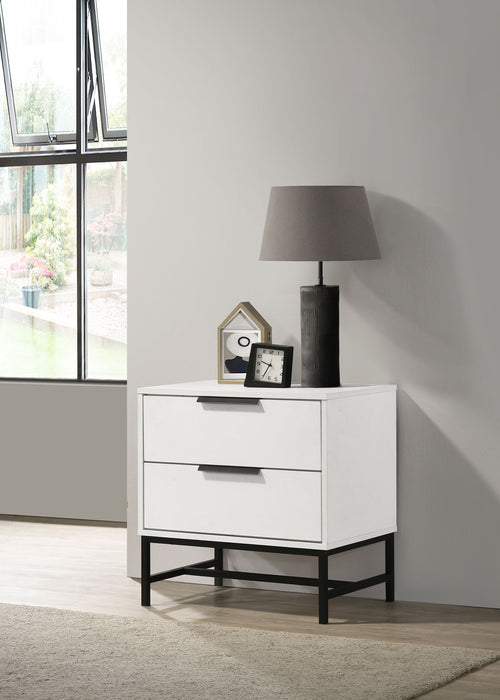 Sonora - 2-Drawer Nightstand Bedside Table - White