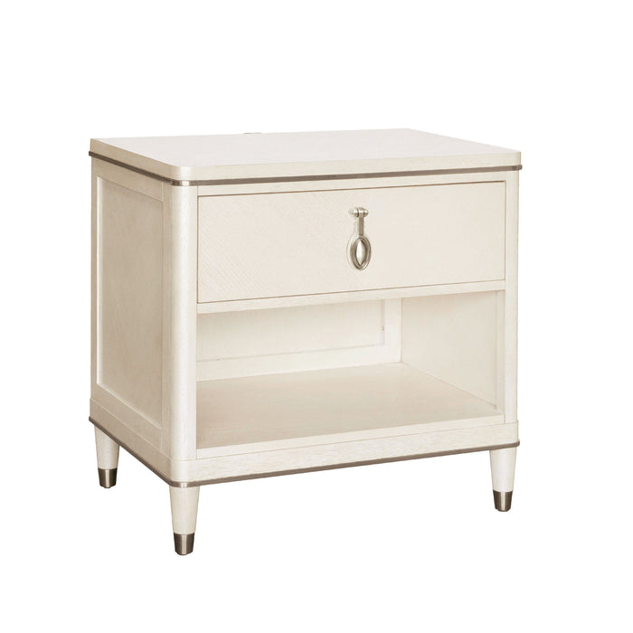 Grace - One Drawer Nightstand With USB Port - White