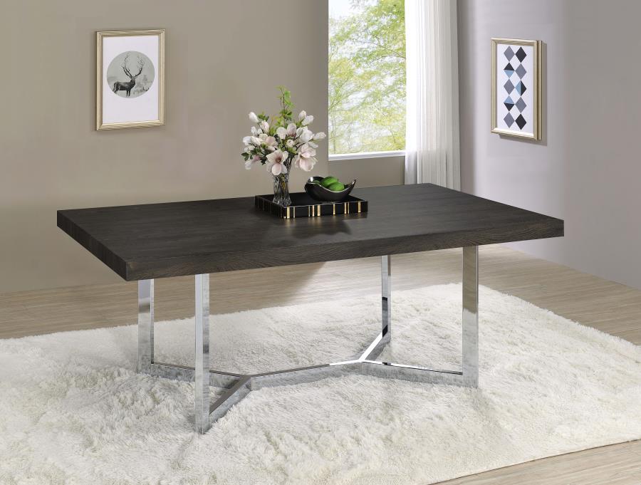 Benson - Composite Wood Dining Table - Dark Oak