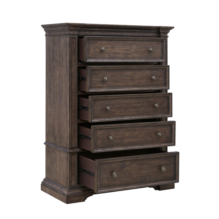 Woodbury - Five Drawer Chest - Cowboy Boots Brown