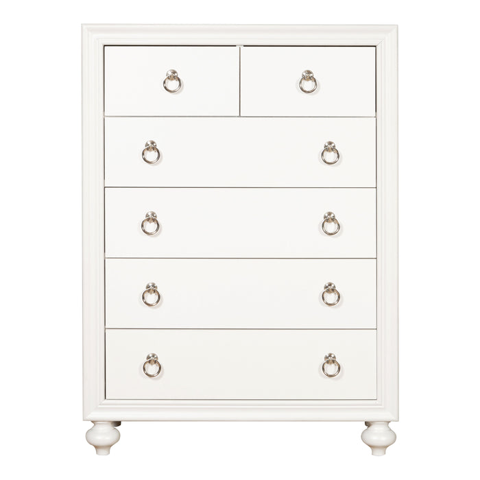 Bella White - 6-Drawer Chest - White