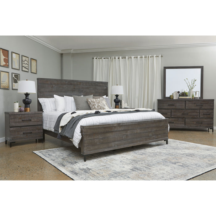 Austin - Queen Panel Bed - Dark Brown