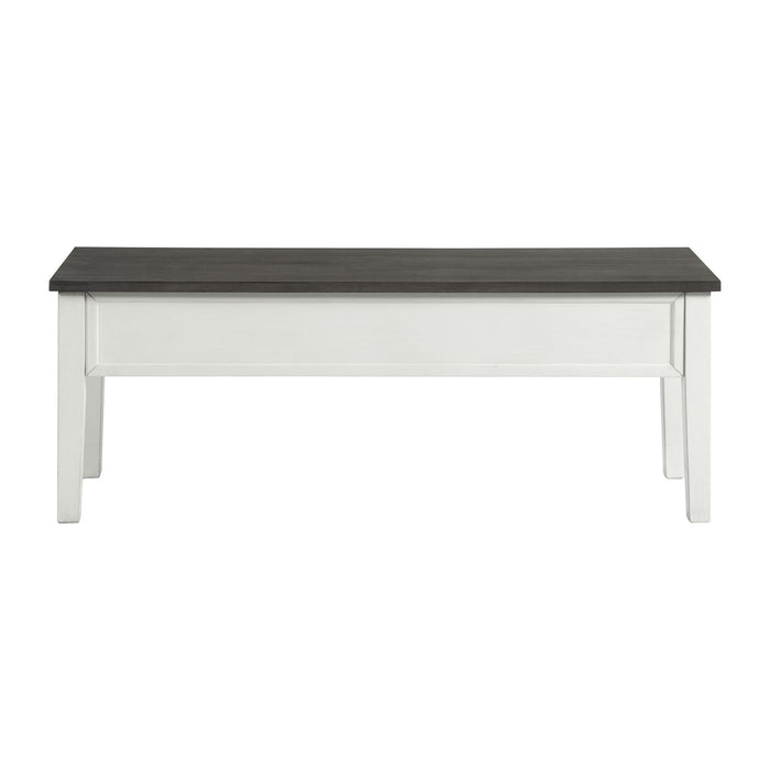 Kayla - Two Tone Storage Bench With Grey Top