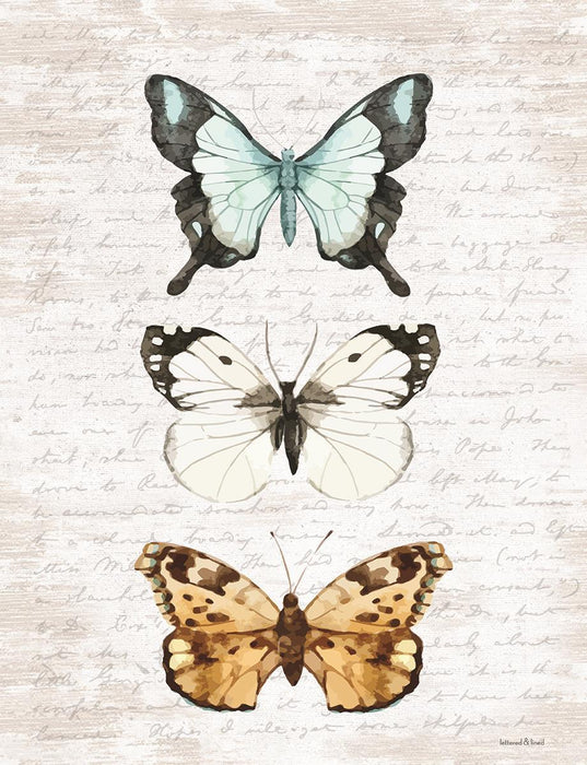 Butterfly Trio By Lettered & Lined - Beige