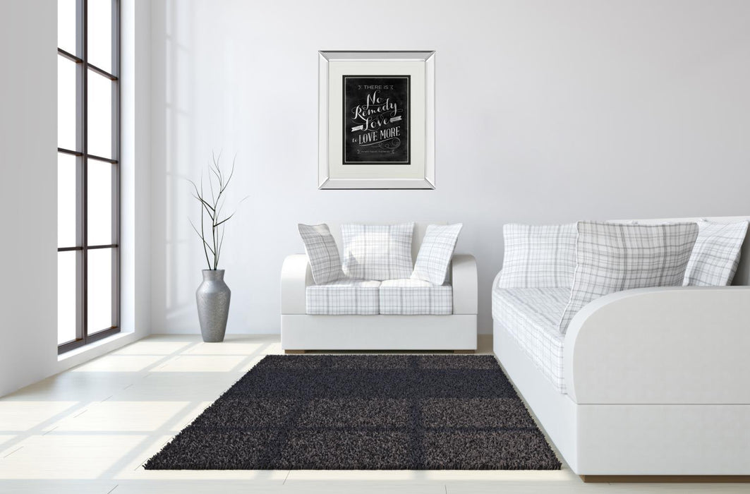 No Remedy By Sd Graphic - Mirror Framed Print Wall Art - Black