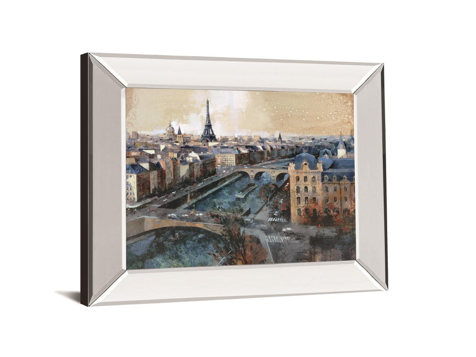 Ciel De Paris By Bofarull, M. - Mirror Framed Print Wall Art - Blue