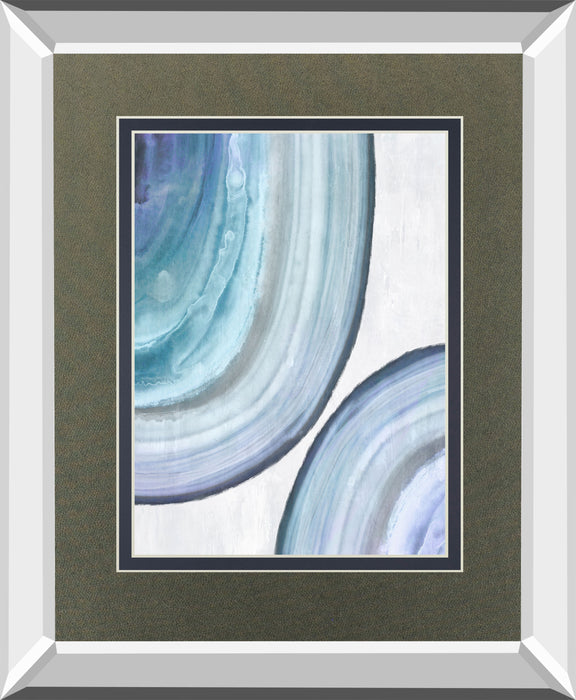 Endless Blue II By Eva Watts Mirrored Frame - Blue