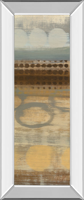 Movement Panel Il By Jeni Lee - Mirror Framed Print Wall Art - Dark Brown