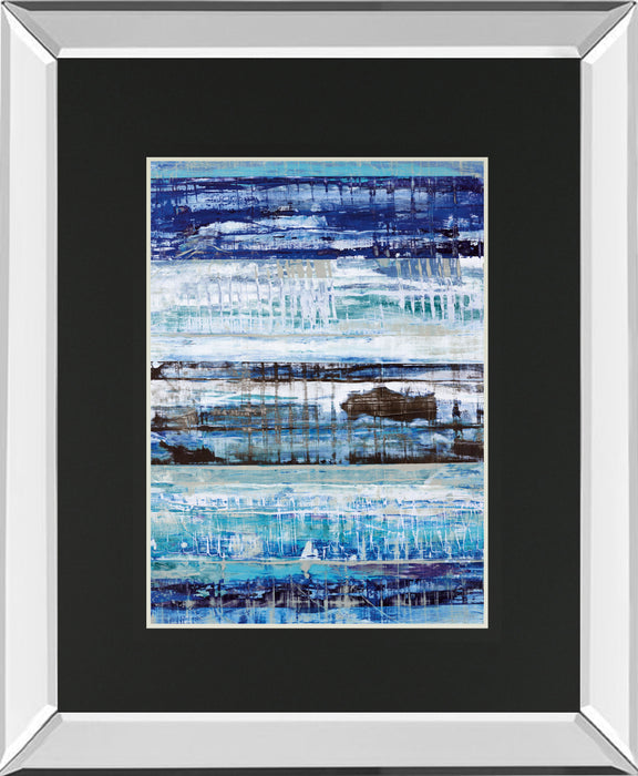 Cloud Rush By Hilario Gutierrez Mirrored Frame - Blue
