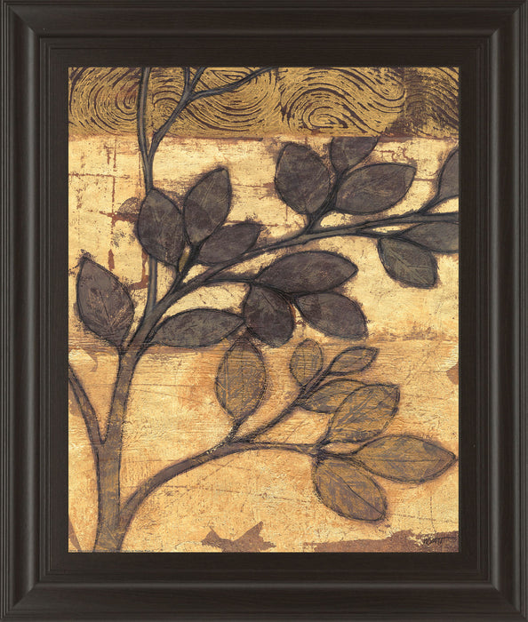 Bronzed Branches Il By Norman Wyatt, Jr. - Framed Print Wall Art - Dark Brown