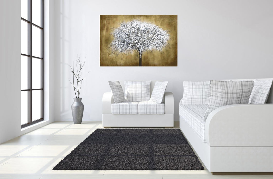 Tempered Glass Plus Foil Blooming Tree - Light Brown