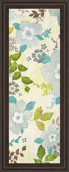 Fragrant Garden I By Tava Studios - Framed Print Wall Art - Blue