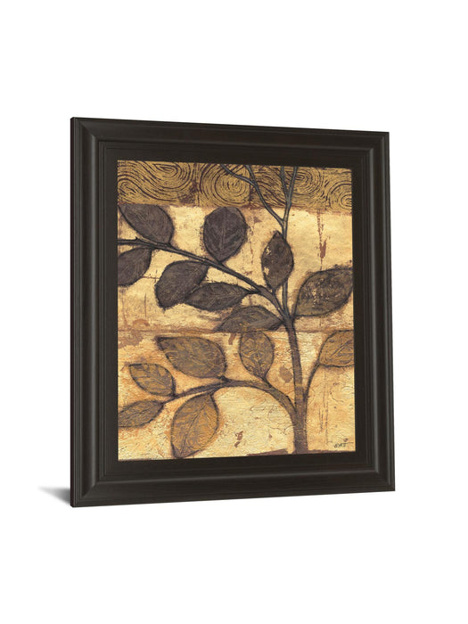Bronzed Branches I By Norman Wyatt, Jr. - Framed Print Wall Art - Dark Brown