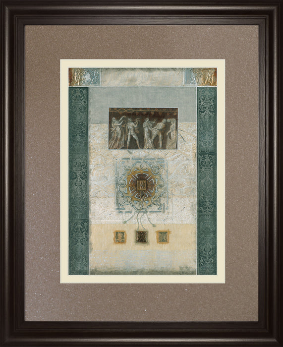 Romanesque Il By Douglas - Framed Print Wall Art - Green