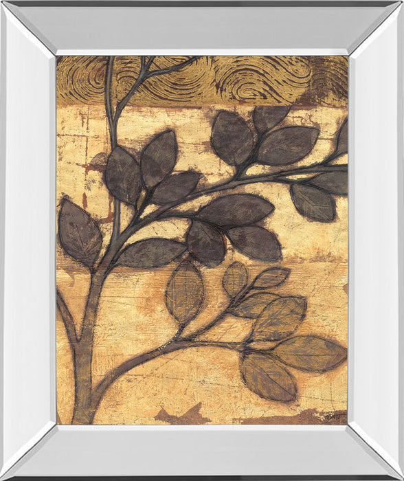 Bronzed Branches Il By Norman Wyatt, Jr. - Mirror Framed Print Wall Art - Dark Brown