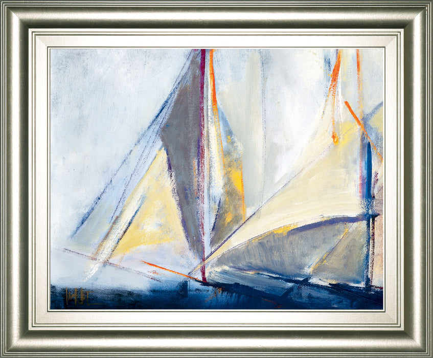 Light Breeze By Torres, M.A. - Framed Print Wall Art - Light Blue