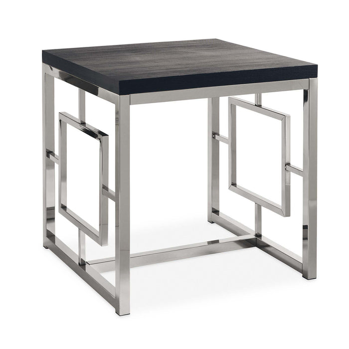 Ezra - End Table - Chrome - 24"