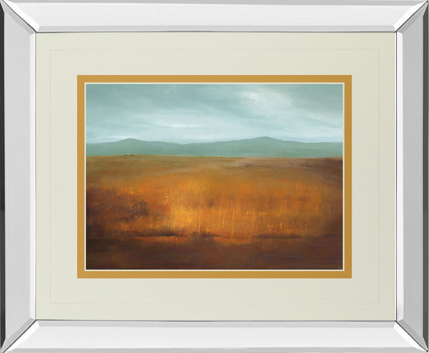 Last Light By Caroline Gold - Mirror Framed Print Wall Art - Orange