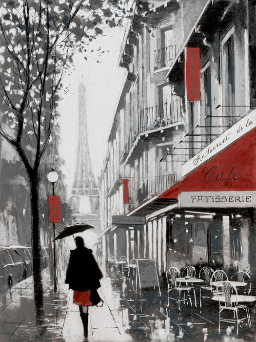 Framed Small - Rainy Paris I By A. Orme - Dark Gray