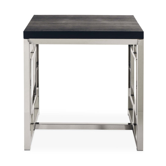 Ezra - End Table - Chrome - 24"