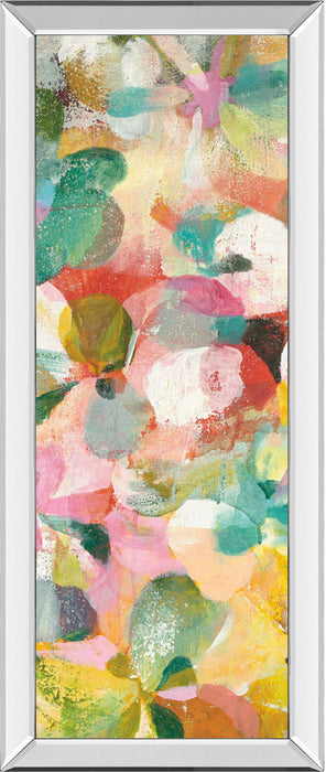 Happy Garden II By Danhui Nai - Mirrored Frame Wall Art - Pink