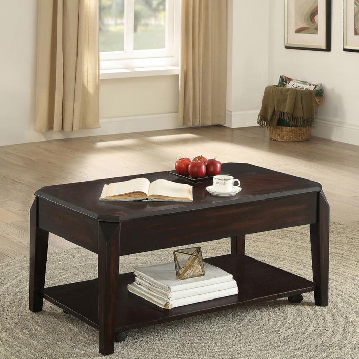 Baylor - Lift Top Coffee Table With Hidden Storage - Walnut