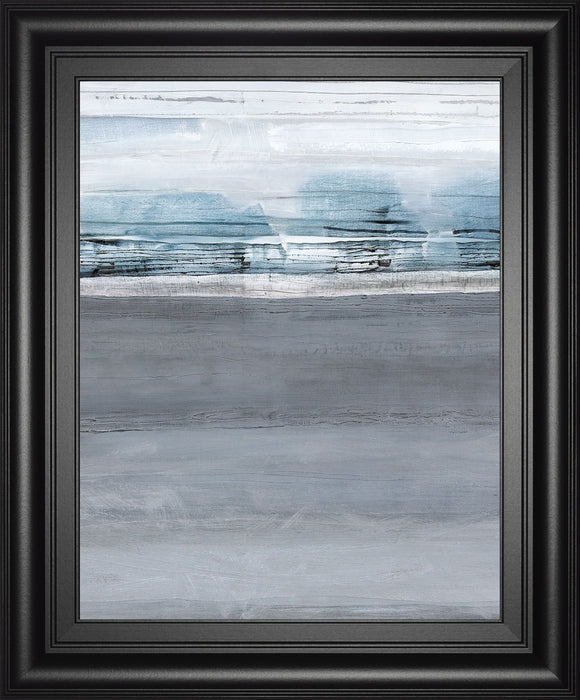Snowy Tracks By Sims - Framed Print Wall Art - Dark Gray