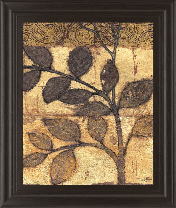 Bronzed Branches I By Norman Wyatt, Jr. - Framed Print Wall Art - Dark Brown