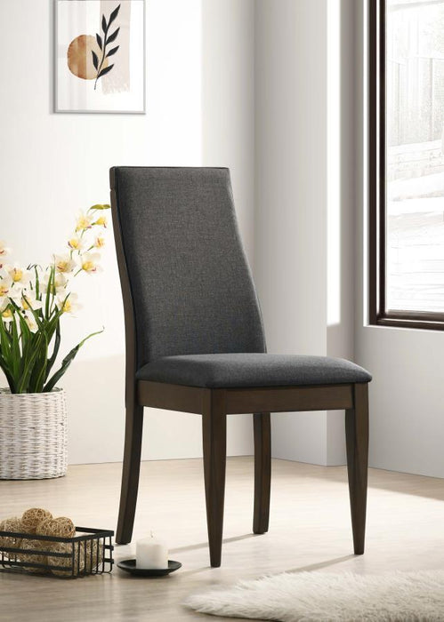 Wes - Upholstered Side Chair (Set of 2) - Gray And Dark Walnut