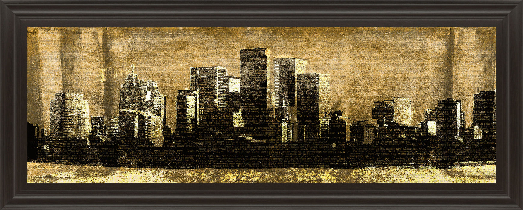 Defined City Il By Sd Graphic Studio - Framed Print Wall Art - Black