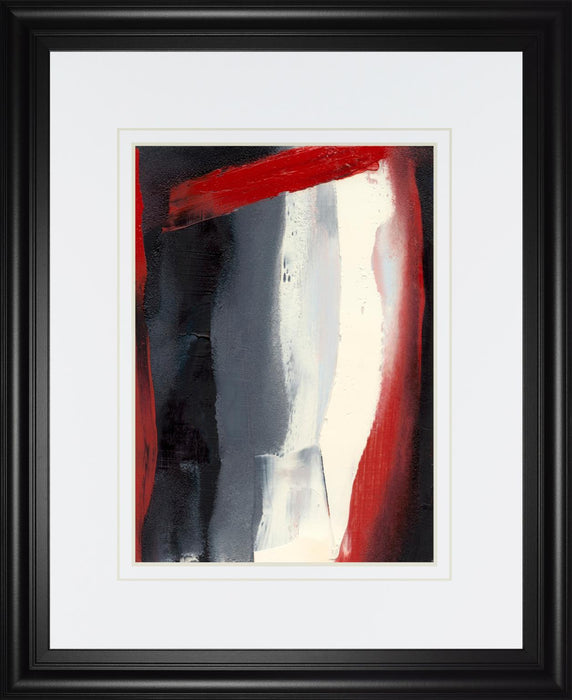 34x40 Red Streak II By Sharon Gordon - Dark Gray